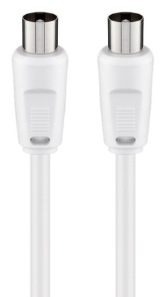 GOOBAY καλώδιο κεραίας αρσενικό 68145, <70dB, CCS, 1.5m, λευκό