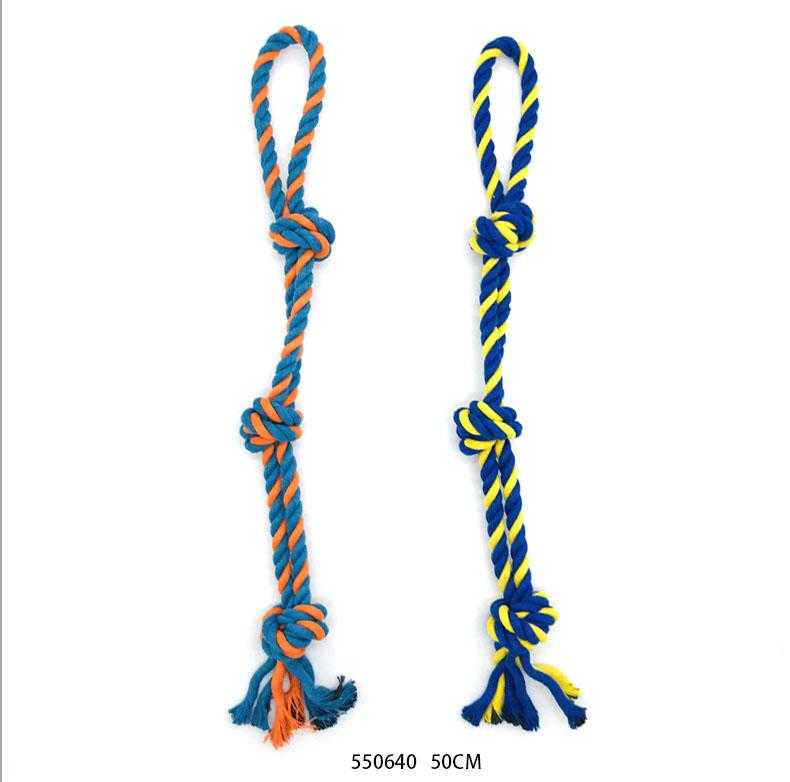 Παιχνίδι σκύλου σχοινί με κόμπους - 50cm - 12pcs - 550640