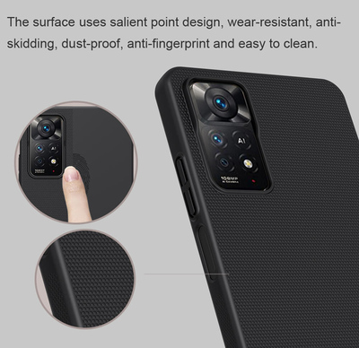 NILLKIN θήκη Super Frosted Shield για Xiaomi Note 11 Pro/Pro+/11i, μπλε