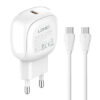LDNIO φορτιστής τοίχου A1206C με καλώδιο USB-C, 1x USB-C, 27W PD, λευκός