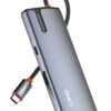 LDNIO docking station DS-16H, 6 θυρών, USB-C σύνδεση, 4K, 100W PD, γκρι