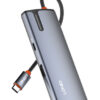 LDNIO docking station DS-15H, 5 θυρών, USB-C σύνδεση, 4K, 100W PD, γκρι