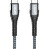 LDNIO καλώδιο USB-C σε USB-C LC101, 65W PD, 1m, γκρι