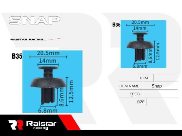 Σετ συνδετήρες αυτοκινήτου - 10pcs - R-F16101-16 - 180858
