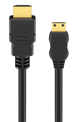 GOOBAY καλώδιο mini HDMI σε HDMI 74083 με Ethernet, 4K/60Hz, 18 Gbps, 2m, μαύρο
