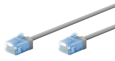 GOOBAY καλώδιο δικτύου 74225, CAT 6A U/UTP, slim, copper, 500MHz, 5m, γκρι