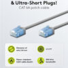 GOOBAY καλώδιο δικτύου 74226, CAT 6A U/UTP, slim, copper, 500MHz, 7.5m, γκρι