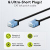 GOOBAY καλώδιο δικτύου 74240, CAT 6A U/UTP, slim, copper, 500MHz, 7.5m, μαύρο
