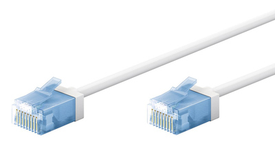 GOOBAY καλώδιο δικτύου 74285, CAT 6A U/UTP, slim, copper, 500MHz, 0.5m, λευκό