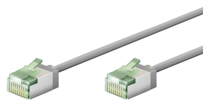 GOOBAY καλώδιο δικτύου 74343, CAT 8.1 U/FTP, slim, copper, 2000MHz, 0.15m, γκρι
