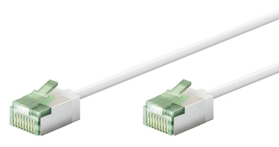 GOOBAY καλώδιο δικτύου 74357, CAT 8.1 U/FTP, slim, copper, 2000MHz, 0.15m, λευκό