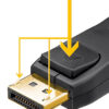 GOOBAY καλώδιο DisplayPort 74744, 8K/120Hz, 40 Gbps, 2m, μαύρο