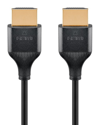 GOOBAY καλώδιο HDMI 75292 με Ethernet, slim, 4K/60Hz, 18 Gbps, 0.5m, μαύρο