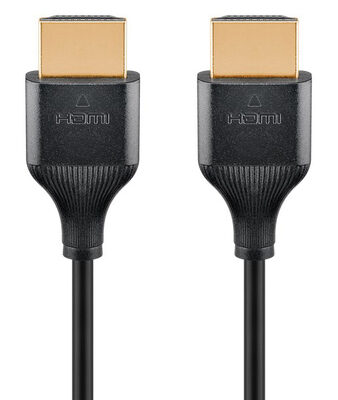 GOOBAY καλώδιο HDMI 75295 με Ethernet, slim, 4K/60Hz, 18 Gbps, 3m, μαύρο