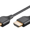 GOOBAY καλώδιο HDMI 75298 με Ethernet, slim, 8K/60Hz, 48 Gbps, 1m, μαύρο