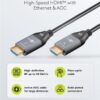 GOOBAY καλώδιο HDMI 2.1 76277 με Ethernet, 8K/60Hz, 48 Gbps, 40m, μαύρο