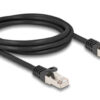 DELOCK καλώδιο RJ50 80188, S/FTP, 26 AWG, 2m, μαύρο