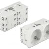 DELOCK διπλό module πρίζας ρεύματος Easy 45 81325, 45°, 45x45mm, 5τμχ