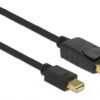 DELOCK καλώδιο mini DisplayPort σε DisplayPort 82438, 4K/60Hz, 2m, μαύρο