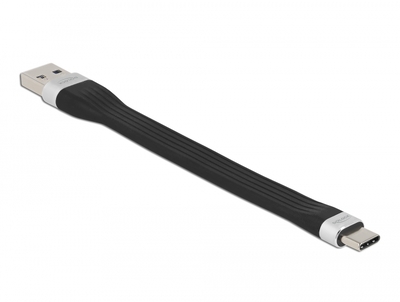 DELOCK καλώδιο USB 3.2 σε USB-C 85771, 3A, 5Gbps, FPC, 13.5cm, μαύρο