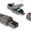 DELOCK βύσμα RJ45 CAT 8.1 STP 86514, tool-free, γκρι