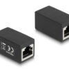 DELOCK σύνδεσμος RJ45 88003, θηλυκό σε θηλυκό, Cat.6, μαύρος