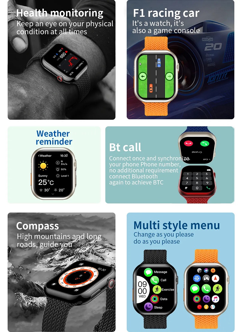 Σετ Smartwatch με 2 λουράκια - Z81 Pro Max - 880372 - Colorful