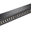 GOOBAY patch panel 90854, 19"/1U, 24x ports, CAT 6a STP, μαύρo