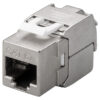 GOOBAY Keystone module RJ45 CAT 6A 90864, STP, 500 MHz, slim-line, ασημί