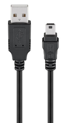 GOOBAY καλώδιο USB σε USB Mini 93229, 480Mbps, 0.3m, μαύρο