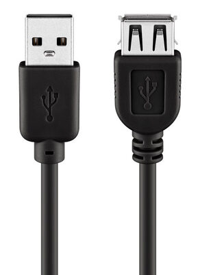 GOOBAY καλώδιο προέκτασης USB 93600, αρσενικό σε θηλυκό, 3m, μαύρο