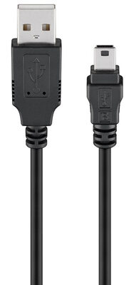 GOOBAY καλώδιο USB 2.0 σε USB Mini 93623, copper, 1.5m, μαύρο