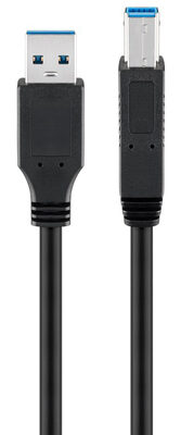 GOOBAY καλώδιο USB 3.0 SuperSpeed σε USB Type B 93654, 3m, μαύρο