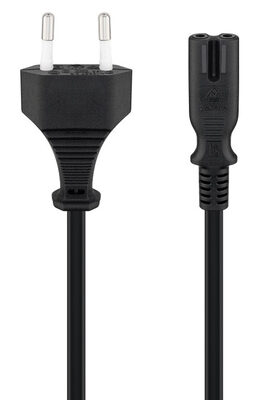 GOOBAY καλώδιο τροφοδοσίας Euro 95038, 2x 0.75mm², 3m, μαύρο
