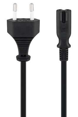 GOOBAY καλώδιο τροφοδοσίας Euro 95039, 2x 0.75mm², 5m, μαύρο