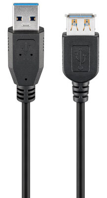 GOOBAY καλώδιο USB 3.0 σε USB (F) 95726, copper, 5m, μαύρο