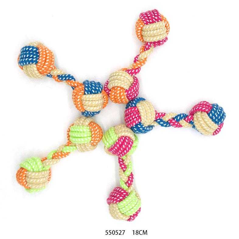 Παιχνίδι σκύλου σχοινί με μπάλες - 18cm - 12pcs - 550527