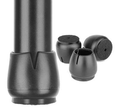 Προστατευτικές τάπες επίπλων AG562G, 12-16mm, μαύρες, 16τμχ
