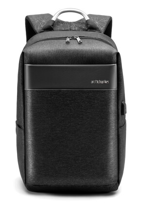 ARCTIC HUNTER τσάντα πλάτης B00218 με θήκη laptop 15.6", USB, 24L, μαύρη