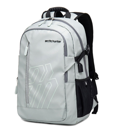 ARCTIC HUNTER τσάντα πλάτης B00387 με θήκη laptop 15.6", 26L, USB, γκρι