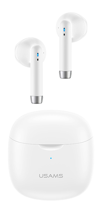 USAMS earphones IA04 με θήκη φόρτισης, True Wireless, Φ13mm, λευκά