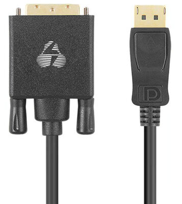 POWERTECH καλώδιο DisplayPort σε DVI CAB-DP058, Active, 4K, 1.8m, μαύρο