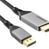 POWERTECH καλώδιο DisplayPort σε HDMI CAB-DP069, 4K/30Hz, 1.5m, μαύρο
