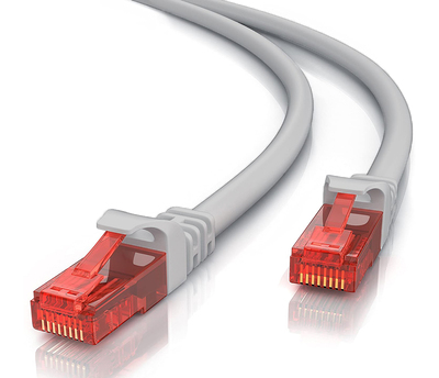 POWERTECH καλώδιο δικτύου CAB-N266 Cat 6 U/UTP, copper 24AWG, 0.5m, γκρι