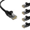 POWERTECH καλώδιο δικτύου CAB-N402-5, Cat 6 U/UTP, CCA, 250Hz, 0.5m, μαύρο, 5τμχ