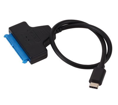 POWERTECH καλώδιο σύνδεσης HDD/SSD CAB-UC060, USB-C σε SATA 6Gbps, μαύρο