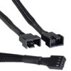 POWERTECH καλώδιο 4-pin pwm σε 2x 4-pin pwm CAB-W048, 0.15m, μαύρο