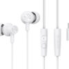 CELEBRAT earphones με μικρόφωνο G38, USB-C σύνδεση, 10mm, 1.2m, λευκά