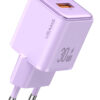 USAMS φορτιστής τοίχου US-CC189, USB & USB-C, 30W PD, μωβ