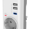 PHILIPS αντάπτορας ρεύματος CHP8010W/10, 1 θέση, USB-C/USB, 380J, λευκός